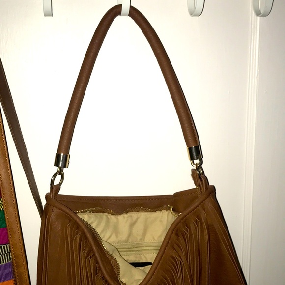 Leather fringe shoulder boho bag - Picture 3 of 3